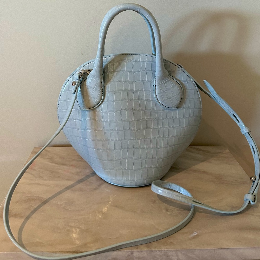 Rebecca Minkoff Light Blue Faux Croc Embossed Bag